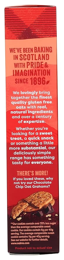 Nairn's Gluten-Free Original Oat Grahams - Healthy, Tasty and Safe for Celiacs. Perfect On-the Go Snack. High Fiber, No Artificial Colors, Flavors, or Preservatives, 5.64oz