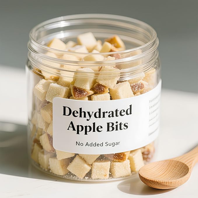Premium Dehydration Apple Dices 10.6oz (300g) - 100% Dried Apple Slices, No Sugar Added, Crunchy Snack for Yogurt, Baking, Cereal & Recipes