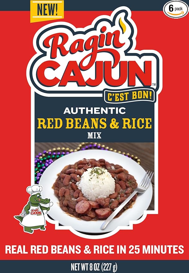 Ragin Cajun Red Beans and Rice 8oz (Pack of 6)