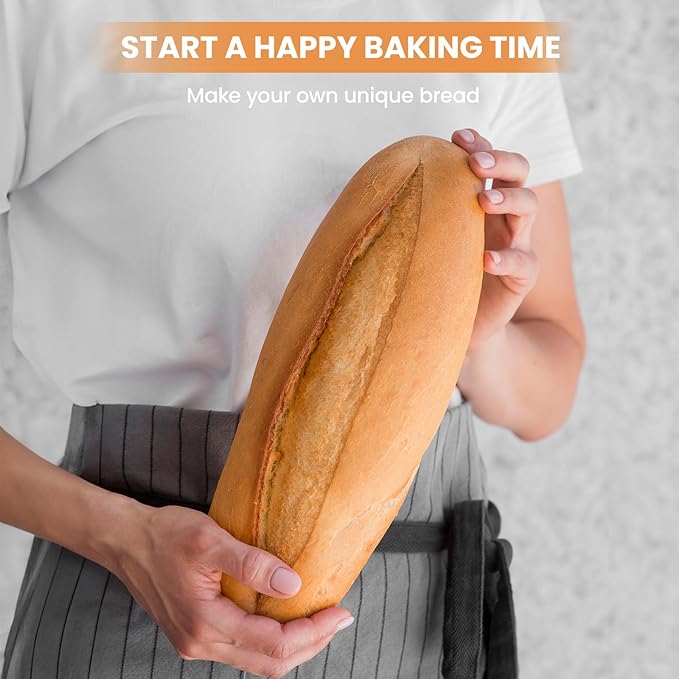 KIKCOIN Banneton Bread Proofing Basket, 12 Inch Oval Sourdough Bread Baking Supplies, Sourdough Proofing Basket Set of 2, Sourdough Starter Kit for Home Baking