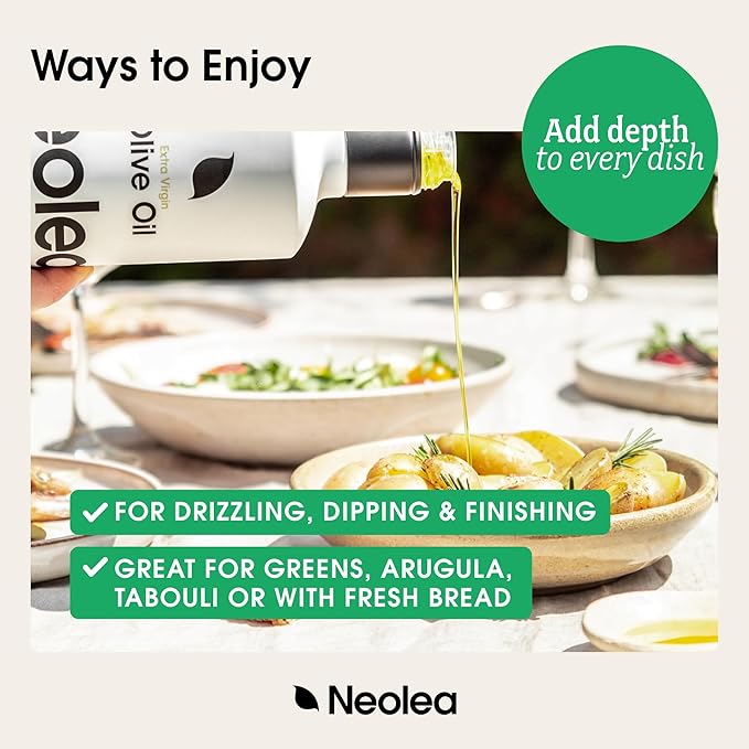 Neolea Greek Extra Virgin Olive Oil ??Single Origin, Early Harvest, High Polyphenol ??From Koroneiki Olives Hand Picked in Greece ??Fresh Aromatic Cooking Oil & Finishing Dishes ??16.9 fl. oz / 500ml