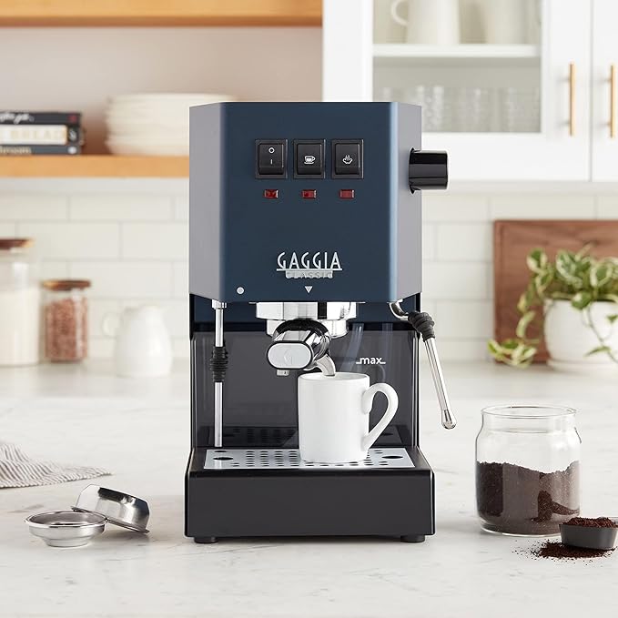 Gaggia RI9380/50 Classic Evo Pro Espresso Machine, Classic Blue, Small