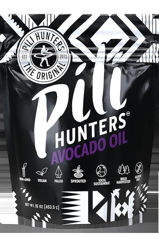 Pili Hunters - Wild Sprouted Pili Nuts, Traditional Fried Avocado Oil (5 oz Bag) Keto/Paleo/Vegan Snacks, Low Carb Energy, Gluten Free, Superfood, The Original As Seen on TV