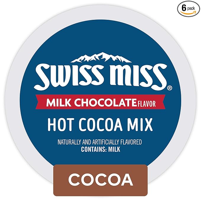 Swiss Miss Milk Chocolate Hot Cocoa, Keurig Single-Serve Hot Chocolate K-Cup Pods, 72 Count