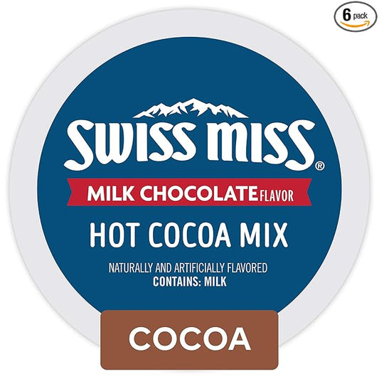 Swiss Miss Milk Chocolate Hot Cocoa, Keurig Single-Serve Hot Chocolate K-Cup Pods, 72 Count