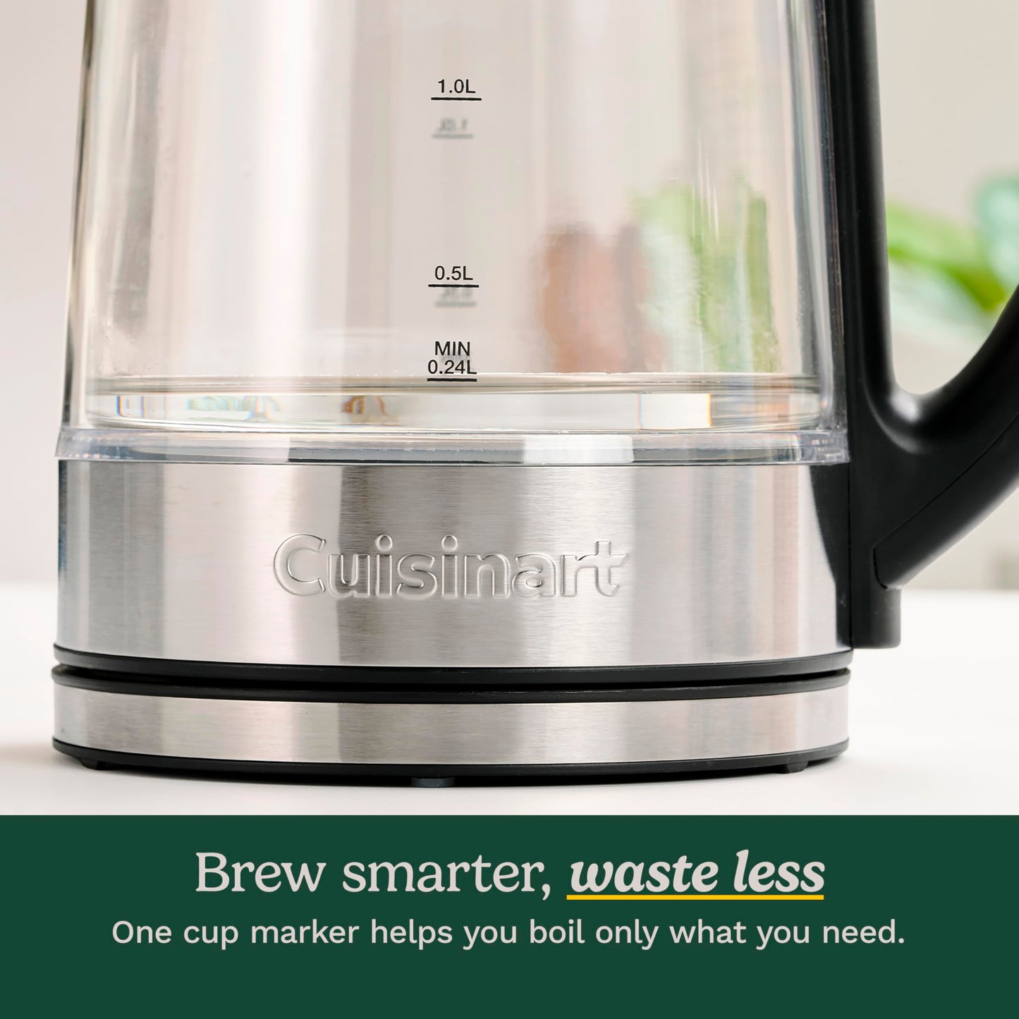 Cuisinart 1.7L Glass Variable Temperature Control Electric Kettle 110°F–212°F with Touchscreen