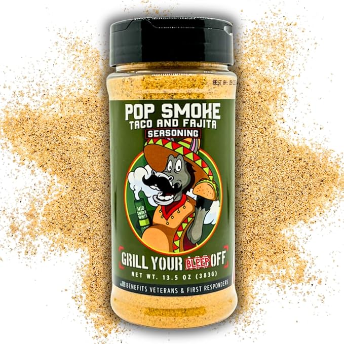 GYAO Pop Smoke Taco Seasoning – 13.5oz All-Purpose Tex-Mex Seasoning for Beef, Chicken, Tacos & More – MSG & Gluten Free – USA Made & Veteran Owned