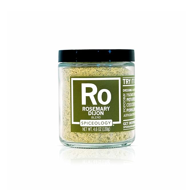 Spiceology - Rosemary Dijon Spice Blend - All-Purpose Rubs, Spices and Seasonings - Use on: Dressings, Sauces, Turkey, Lamb, Asparagus, Pork Loin, Popcorn, Chicken, Potatoes, or Prime Rib - 4.6 oz