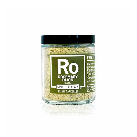 Spiceology - Rosemary Dijon Spice Blend - All-Purpose Rubs, Spices and Seasonings - Use on: Dressings, Sauces, Turkey, Lamb, Asparagus, Pork Loin, Popcorn, Chicken, Potatoes, or Prime Rib - 4.6 oz