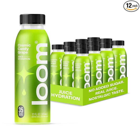 Cosmic Candy Grape Juice Drinks by Loom, Low Sugar Juice, Real Fruit, No Added Sugar, 35 Calories