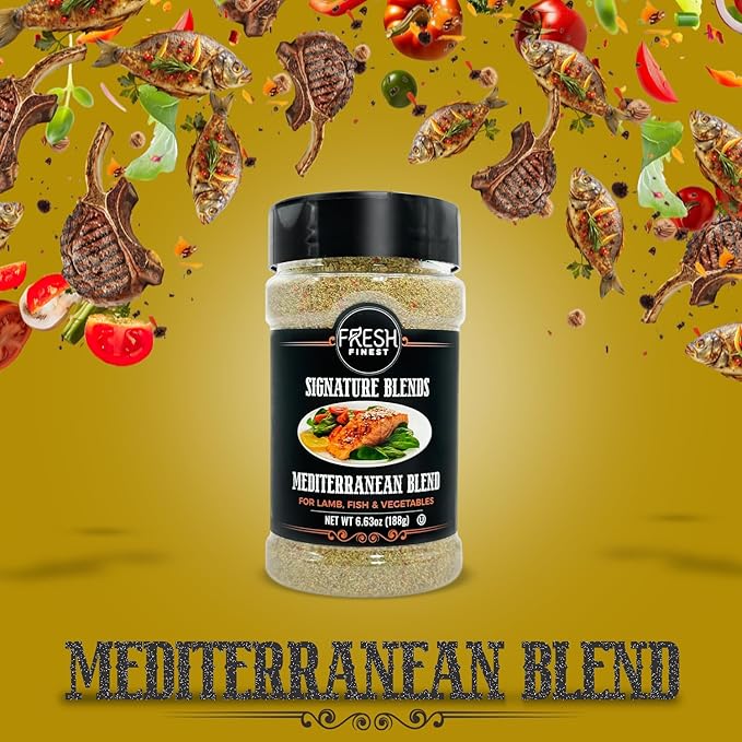 Fresh Finest Mediterranean Blend - 6.63oz (188g) - Herbal, Authentic, Kosher, All-Natural, Non-GMO