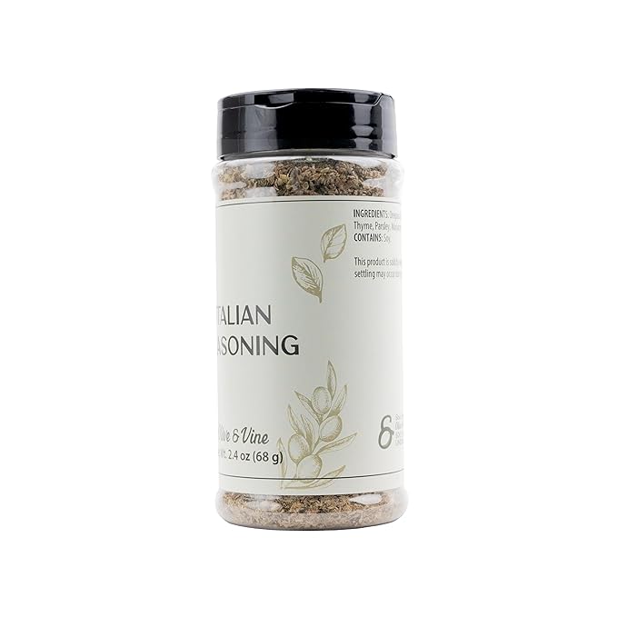 Olive & Vine Italian Seasoning, Herb Blend, Use in Pasta, Pizza, Salads, Rich Tradition, Authentic Taste, For Global Recipes (2.4 Ounce)