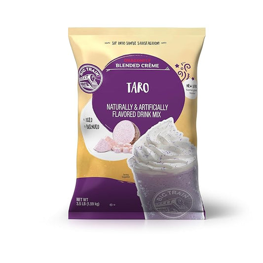 Big Train Dragonfly Taro Blended Cr챔me Beverage Mix, 3.5 Pound (Pack of 1)