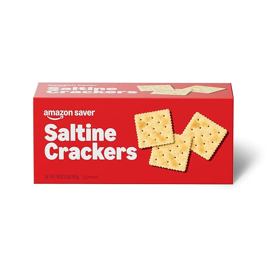 Amazon Saver, Saltine Crackers, 16 Oz (Previously Amazon Fresh, Packaging May Vary)