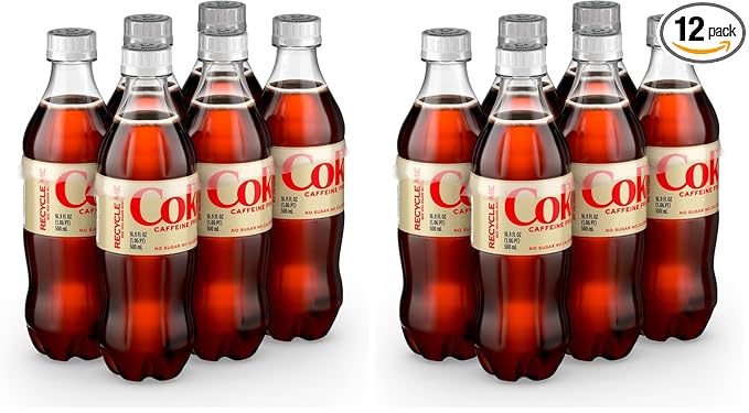 Diet Coke Caffeine Free Soda Soft Drink, 16.9 fl oz, 12 Pack