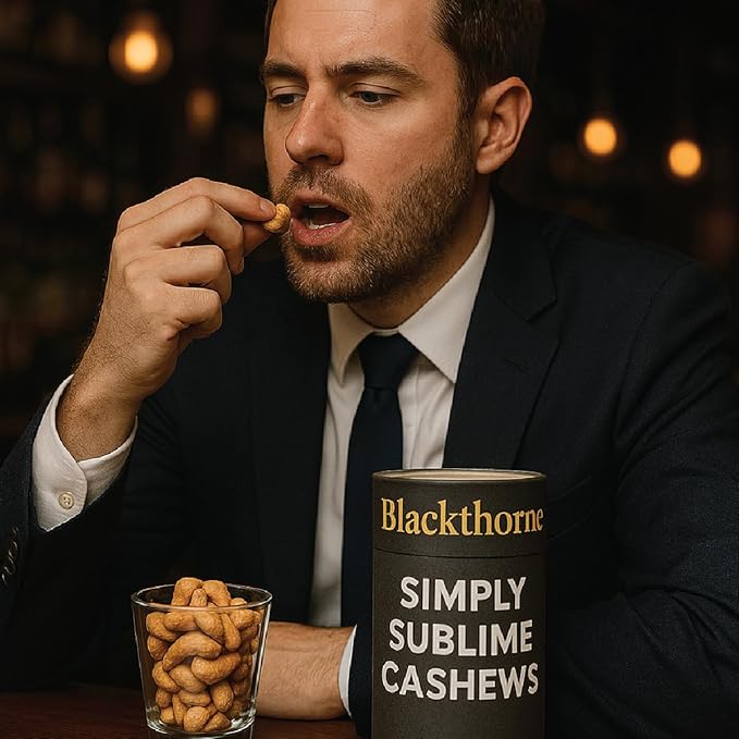Simply Sublime Cashews, Roasted Lightly Salted ??20 x 1.2oz Single Servings ??Jumbo, Hand Sorted & Flame Roasted with Himalayan Pink Salt ??Gourmet Snack for Bourbon, Tequila, Champagne - 24oz