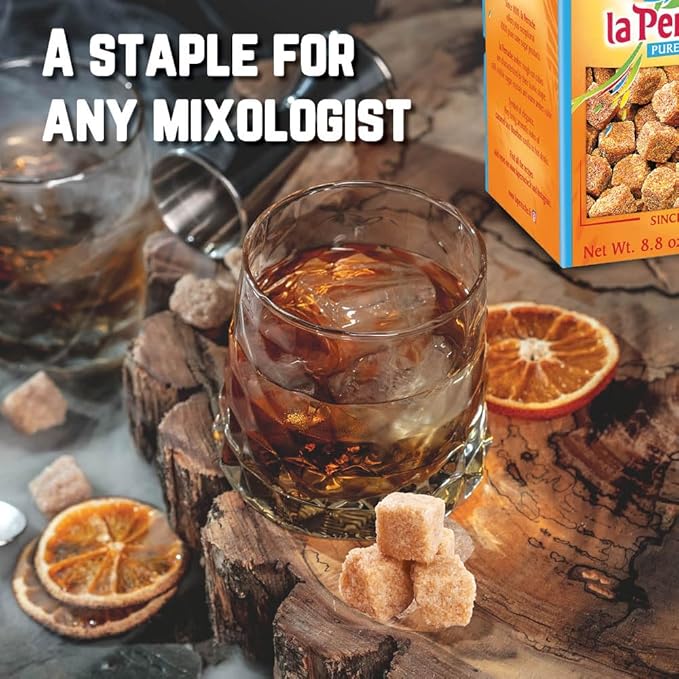 La Perruche Pure Cane Brown Sugar Cubes (250g/8.8oz box) | Ideal Sugar Cubes for Coffee | Pack of 4