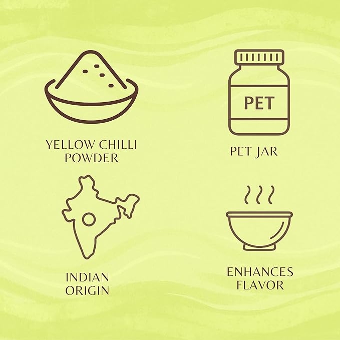 AYURVEDASHREE Yellow Chilli Powder (Pili Mirchi) 100gm PET Jar ~ All Natural | Vegan | Gluten Friendly | NON-GMO | Indian Spice.