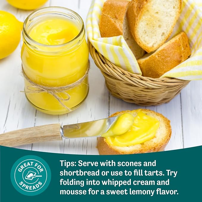 Judee's Lemon Curd and Mousse Mix, 1.5 lb - Gluten-Free and Nut-Free - Ideal Addition to Desserts and Baked Goods - With Easy-to-Follow Instructions ??Made in USA