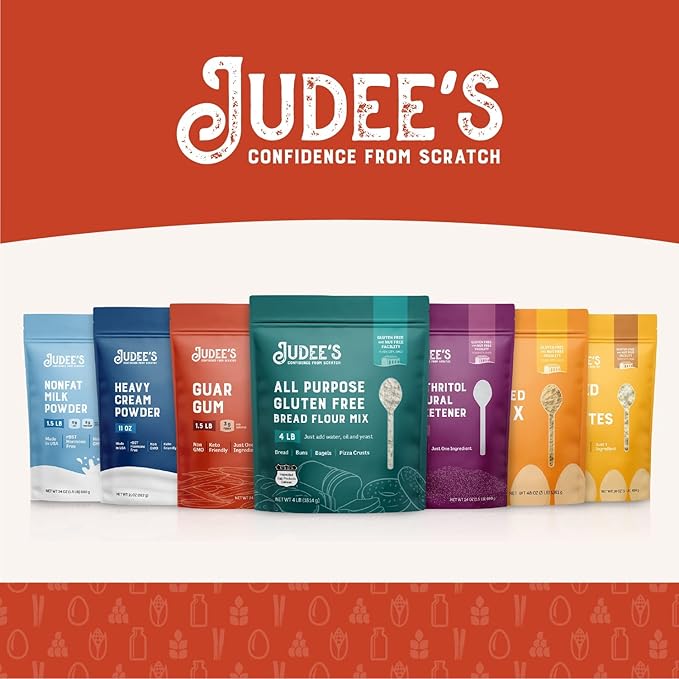 Judee's Ivory Teff Flour 5 lb - Non-GMO, Vegan, Made in USA - Resistant Starch - Great for Making Quick Teff Bread, Injera, Muffins, Pancakes, and Cookies - Gluten-Free and Nut-Free