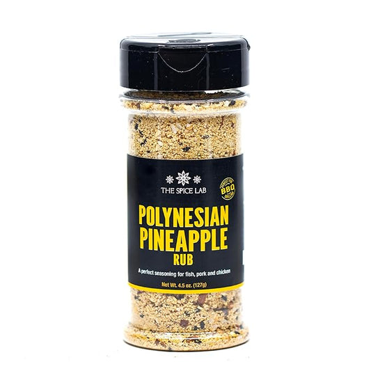 The Spice Lab Polynesian Pineapple Rub - Sweet & Savory Teriyaki seasoning - Pineapple Seasoning With Honey & enhanced with soy sauce a Gourmet Flavor Explosion - Hawaiian seasoning, Kosher, Non-GMO