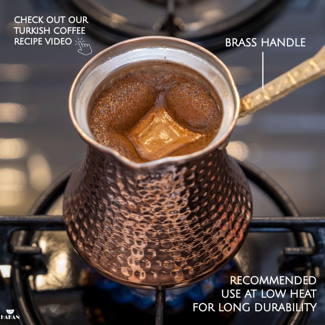 Hakan Turkish Coffee Pot | Stove Top Water Boiler, Coffee Maker, Butter, Chocolate & Milk Warmer |
