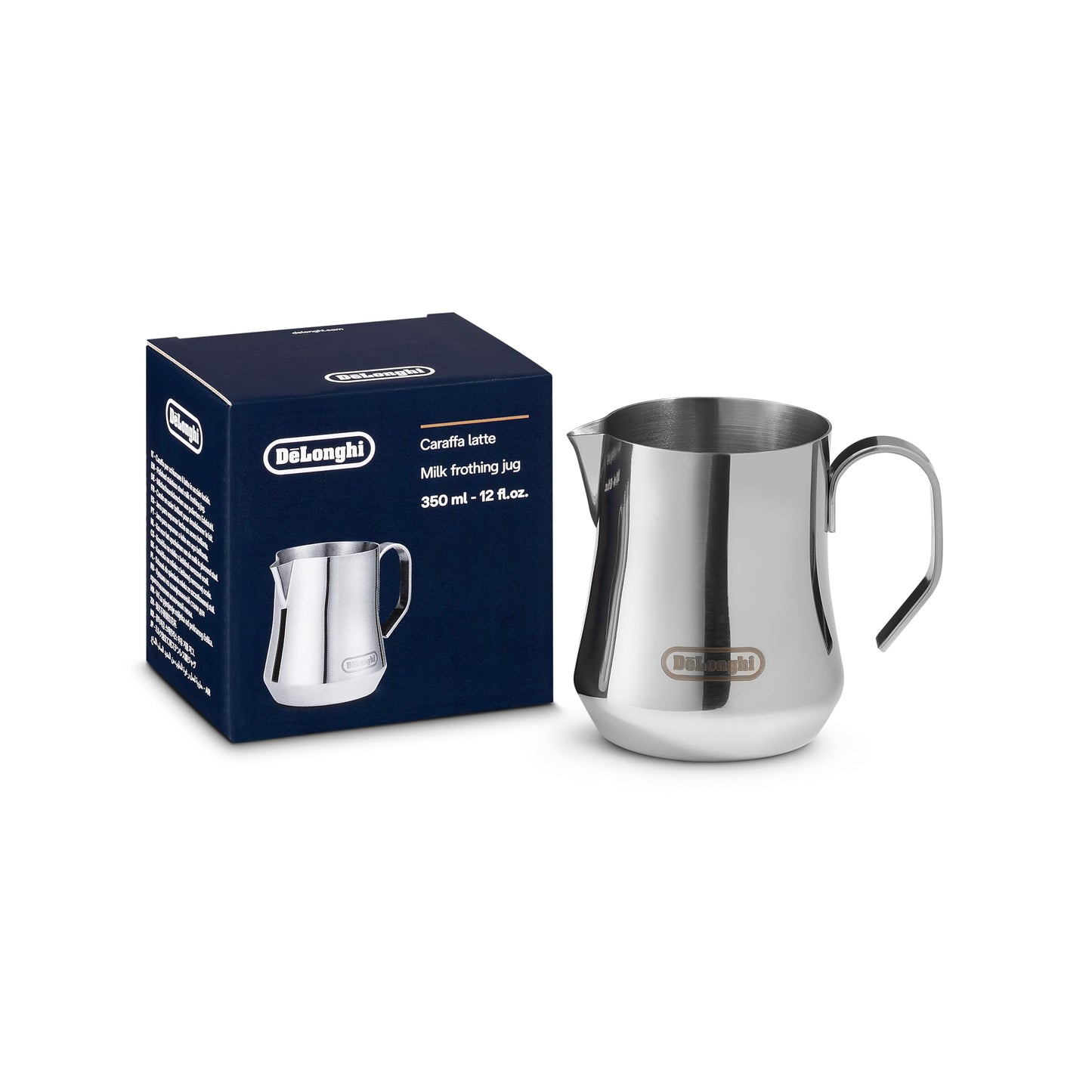 De'Longhi DLSC060 Milk Frothing Jug, 12 oz, Stainless Steel
