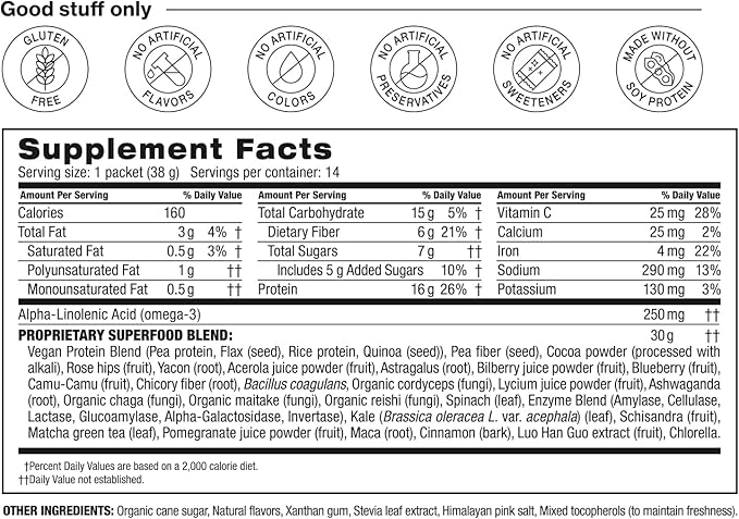 BODi Shakeology Plant-Based Vegan Protein Powder ??Gluten-Free Superfood Shake with Vitamins & Minerals ??Helps Support Healthy Weight Loss & Gut Health, Cookies and Creamy, 14 Individual Packets