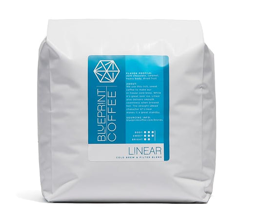 Blueprint Coffee Linear Cold Brew Blend Whole Bean Coffee, 5lb