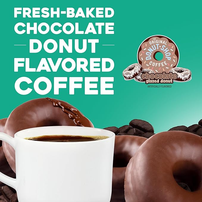The Original Donut Shop Coffee Chocolate Glazed Donut Keurig Single-Serve K-Cup Pods, Medium Roast Coffee, 96 Count