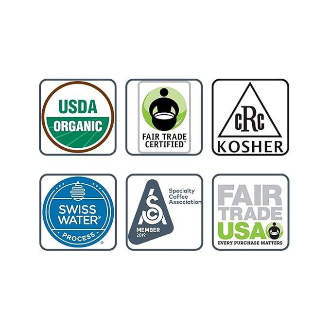 No Fun Jo Decaf: 12 Organic Compostable Pods for Keurig K-Cup Compatible Brewers, Swiss Water Process Single Serve Coffee Medium/Dark Roast Fair Trade