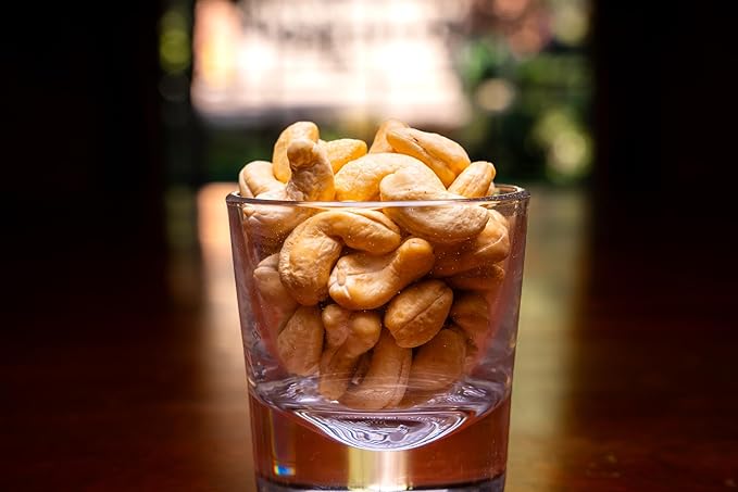 Simply Sublime Cashews Roasted Lightly Salted with Himalayan Pink Salt ??Jumbo, Hand Sorted & Slow Roasted ??Gourmet Cashews for Pairing with Bourbon, Tequila, or Champagne ??22oz