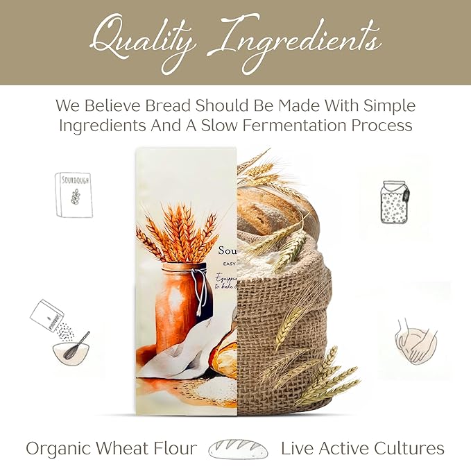 Shes Rooted Home Sourdough Starter Culture | Artisan Style Live Active Starter For Baking Sourdough Bread | Perfect for Pizza, Pancakes, Focaccia | Non-GMO Organic Sourdough Starter