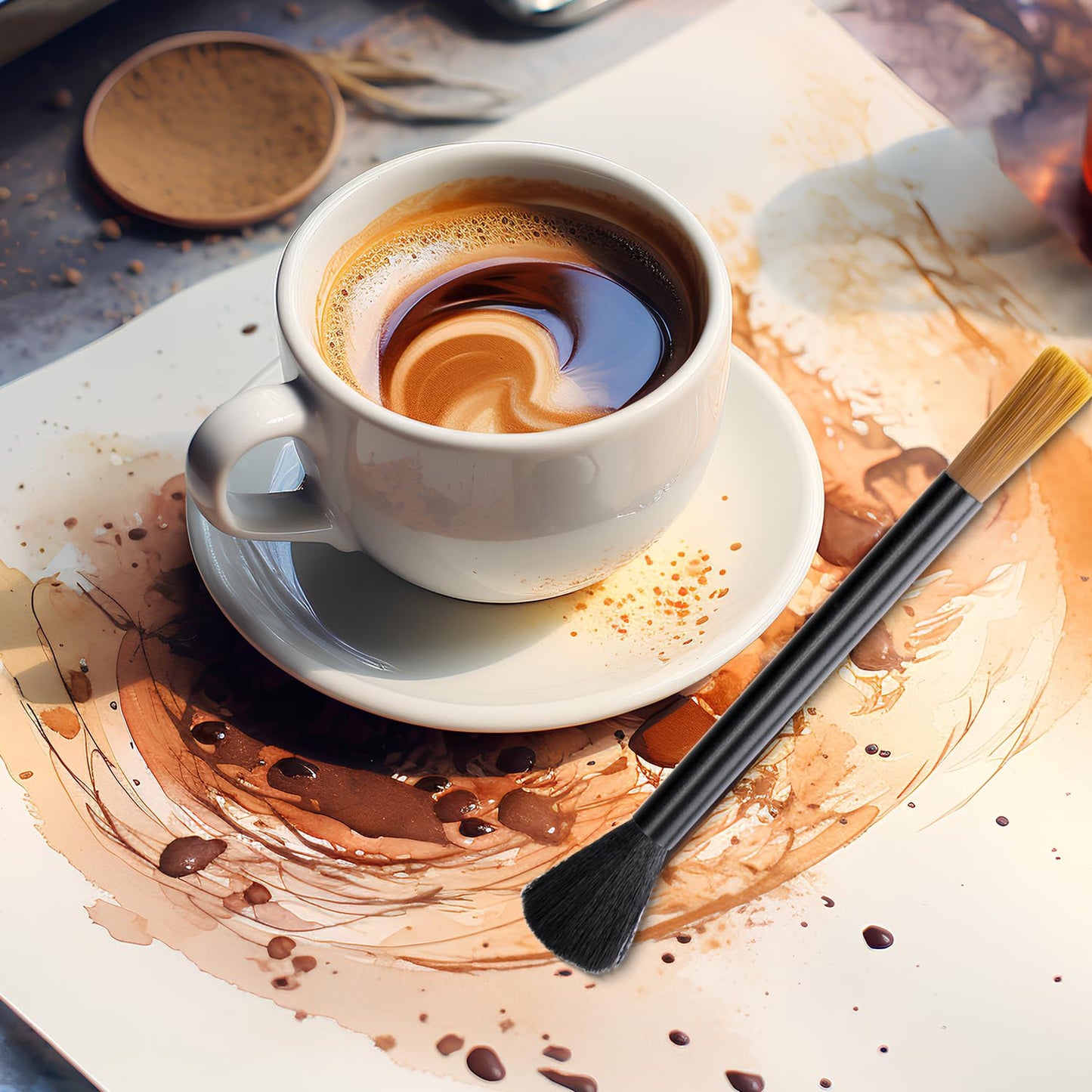 Acooruiteng Coffee Grinder Cleaning Brush Dusting Espresso Brush Accessories Cleaner Barista Brush
