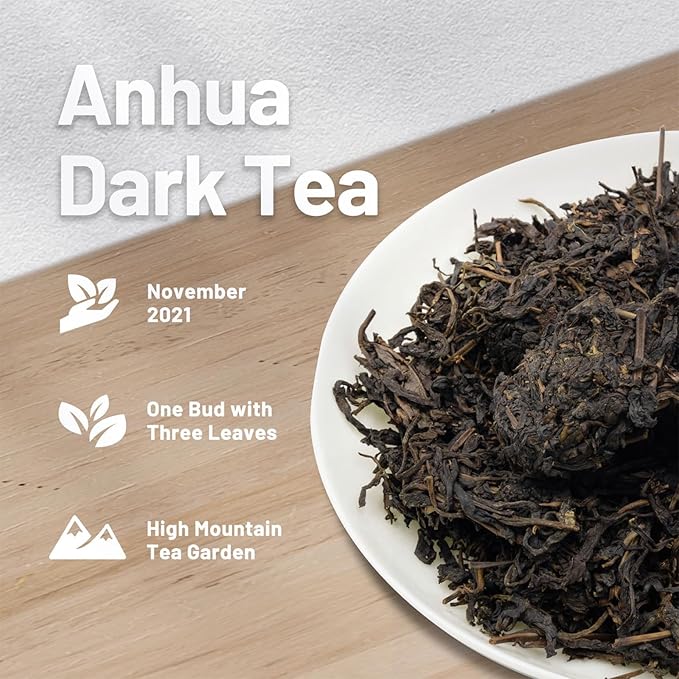 iTeaworld Chinese Dark Tea Sampler, Includes Aged Pu'erh, Liu Bao, Anhua, Hubei, 20 Packs with 20 Biodegradable Tea Bags,Perfect for Daily Relaxation, 3.5oz