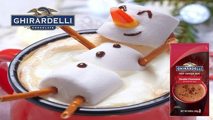 Ghirardelli Double Chocolate Premium Hot Cocoa, 10.5 Ounce - 6 per case.