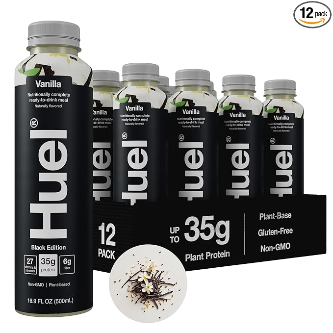 Huel Black Edition Ready-to-Drink | Vanilla Meal Replacement Shake | 35g High Protein Drink | 27
