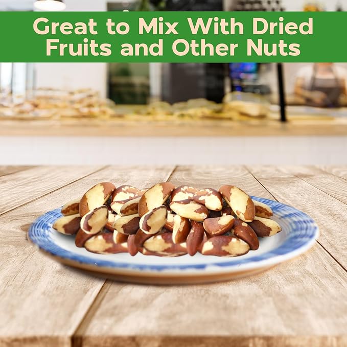 Sincerely Nuts Raw No Shell Brazil Nut, 2lb - Fresh Whole Unsalted Brazilian Nuts - Healthy, Kosher, Vegan & Gluten Free Gourmet Snack Food - All Natural Keto/Paleo Friendly Weight Loss Treat
