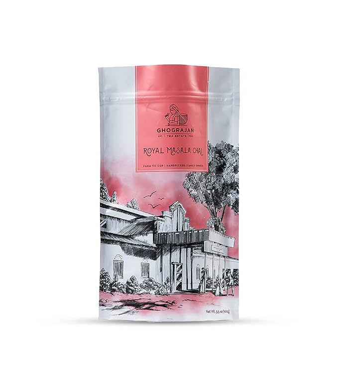 Loose Leaf Chai Tea (200+ Cups) - Fresh Harvest - Assam CTC Black Tea Blended with Cinnamon, Cloves, Ginger and Cardamom - Direct from Our Family-Owned Estate in India - 1 Pound Bulk Pouch