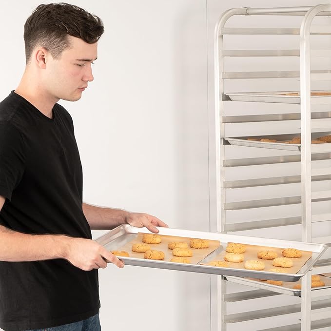 HARDURA Aluminum Baking Sheet Pan 18”L X 13”W X 1”H Cookie Sheet, 6Packs, For Oven in Bakery & Restaurant, Kitchen