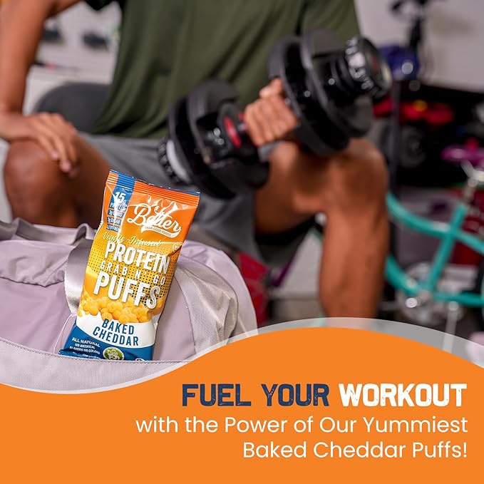 Better Than Good Savory Keto Baked Cheddar Protein Puffs ??Gluten-Free, Low Calorie, High Protein, Low Carb, Paleo, Sugar-Free Healthy Snacks for Kids & Diabetics | No Artificial Flavours (12 Pack)