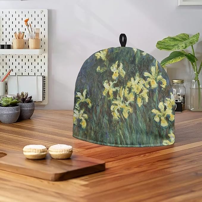 Large Tea Cozy for Teapot Insulated Oil Painting Tea Cosy Kettle Dust Cover Lightweight Teapot Cozy Kettle Cover Dust Cover for Teapot, Kettle or French Press