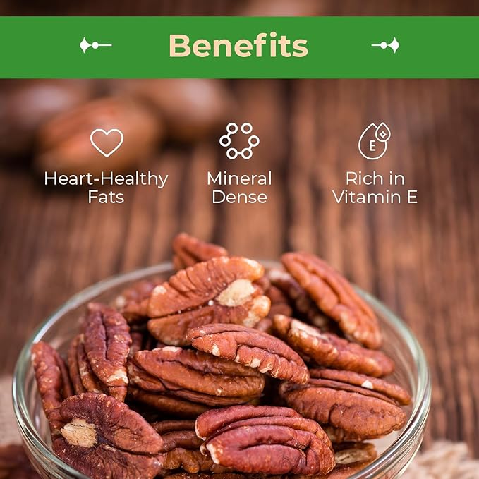Sincerely Nuts - Raw Pecans (No Shell) | Three Lb. Bag | Shelled Whole Pecan | Delicious Healthy Snack Food | For Baking, Snacking and Dessert Treats | Gluten Free and Kosher | Fresh Resealable Bag