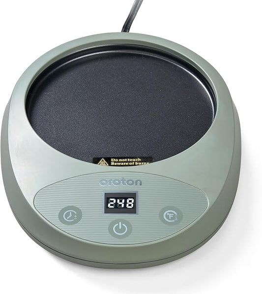 Mug Warmer for Coffee and Tea, Auto Shut Off,4.3 Inch Large Heated Plate,8 Temperature Settings, 1-8 Hour Timer Settings, Smart Coffee Warmer Plate Milk Tea Water(Green)
