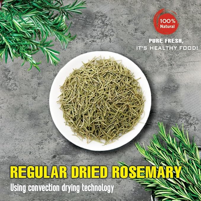 REGULAR DRIED ROSEMARY 5.29 Oz (150g) VIETFARMFOOD: Natural pure, convection dried seasoning made from real vegetables - perfect for adding flavor to any meal, from cooking, baking, soups, sauces