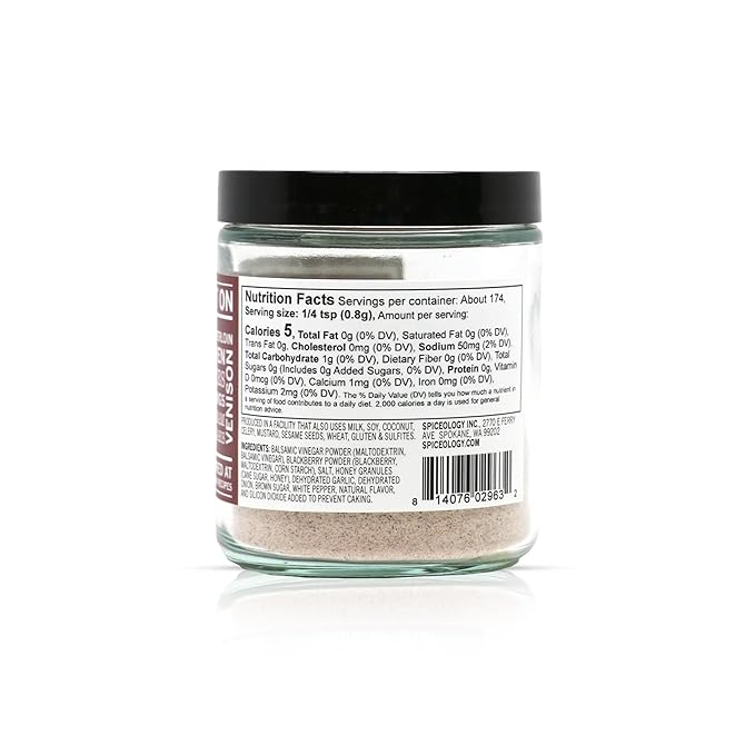 Spiceology ??Blackberry Balsamic Seasoning ??Sweet and Tangy Spice Blend with Blackberry and Balsamic Vinegar ??Ideal for Chicken, Pork, Duck, and Lamb ??4.9 oz