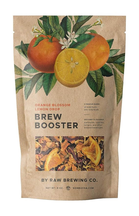 Kombucha.com Orange Blossom Lemon Drop Brew Booster ??Premium Botanical Flavor Enhancer for Home Brewed Kombucha, Tea, Sangria & More ??Easy & Delicious Flavors for Your Kombucha Starter Kit ??(8 ounce)