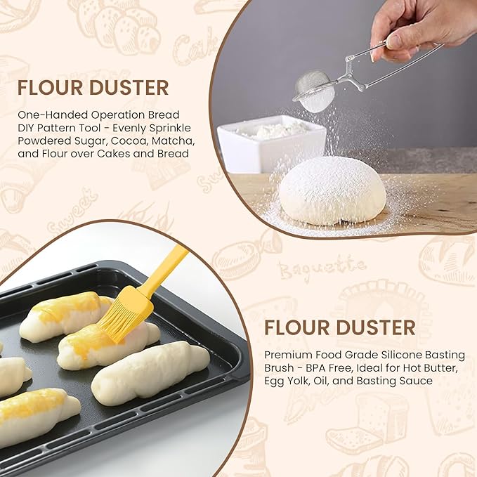 Banneton Bread Proofing Basket - 9.5 Inch Round & 10.4 Inch Oval Foldable Proofing Baskets Set of 2 with Liners for Professional & Home Artisan and Starter Kit with Bread Making Tools, Yellow