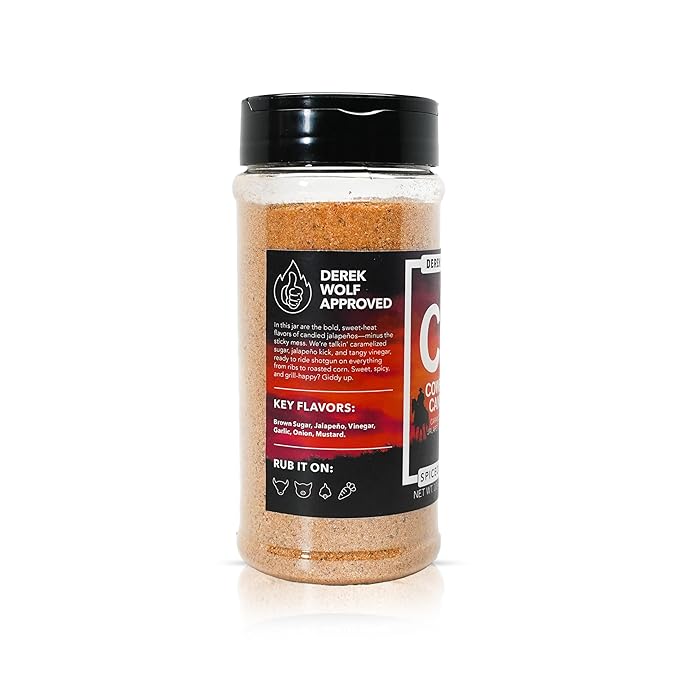 Spiceology – Derek Wolf Cowboy Candy Seasoning – Sweet & Spicy Jalapeño Spice Blend – Gourmet Rub for Grilling, Smoking, BBQ, Meat & Veggies – Freshly Ground – 10.4 oz