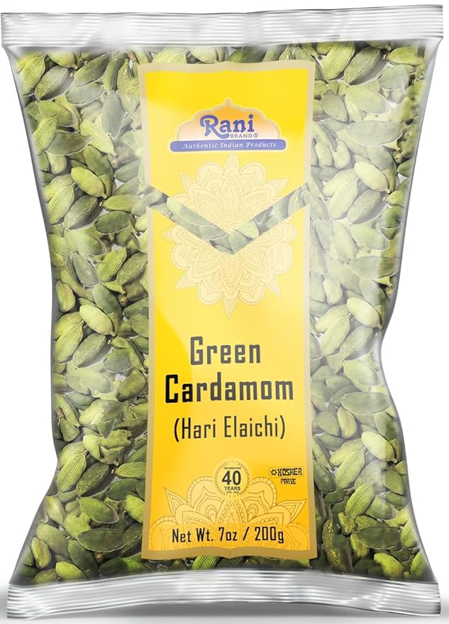 Rani Green Cardamom Pods Spice (Hari Elachi) 7oz (200g) ~ All Natural | Vegan | Gluten Friendly | NON-GMO | Product of India